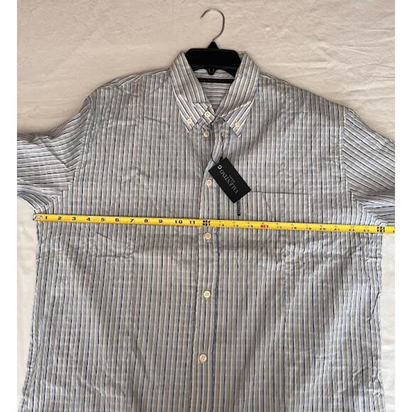 Vintage 80s New Valentino Jeans Shirt Stripe Seersucker Button Down Size XL - Picture 8 of 12